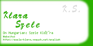 klara szele business card